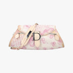 Dior Cherry Blossom Flower Baguette White Multicolor Canvas BO Shoulder