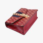 Gucci Sylvie Red Multicolor Leather Shoulder — view 5