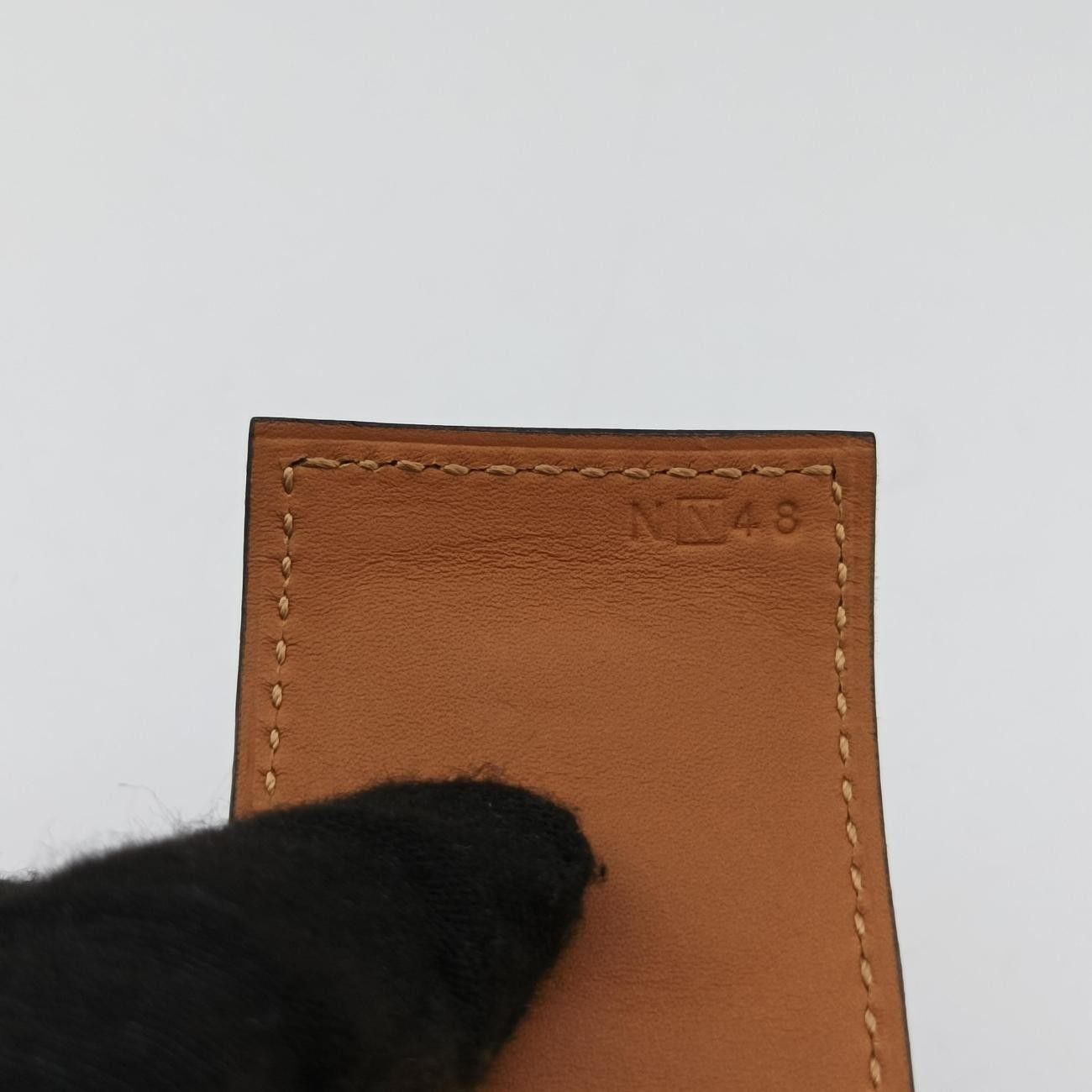 Hermes Collier de Chien Black Gold Leather Bracelet — view 8