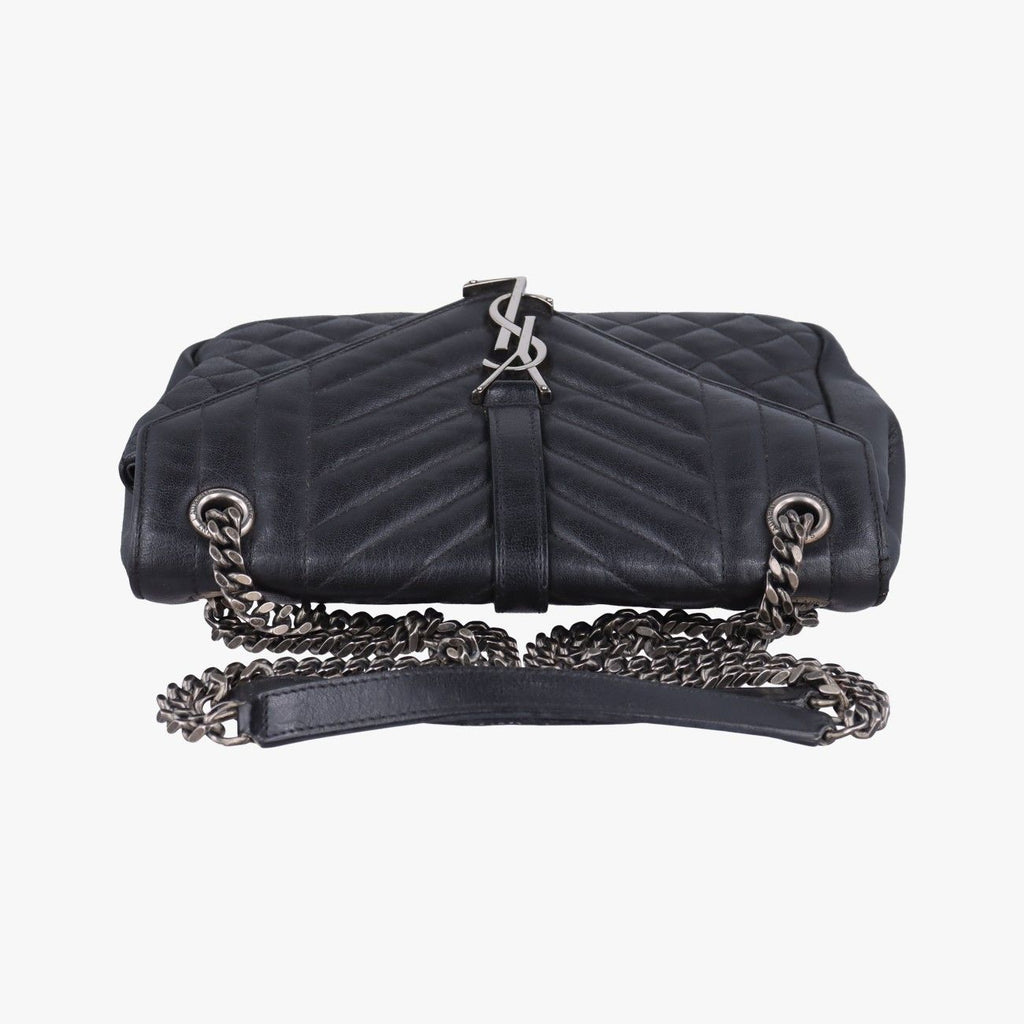 Saint Laurent Envelope Black Leather Shoulder — view 8