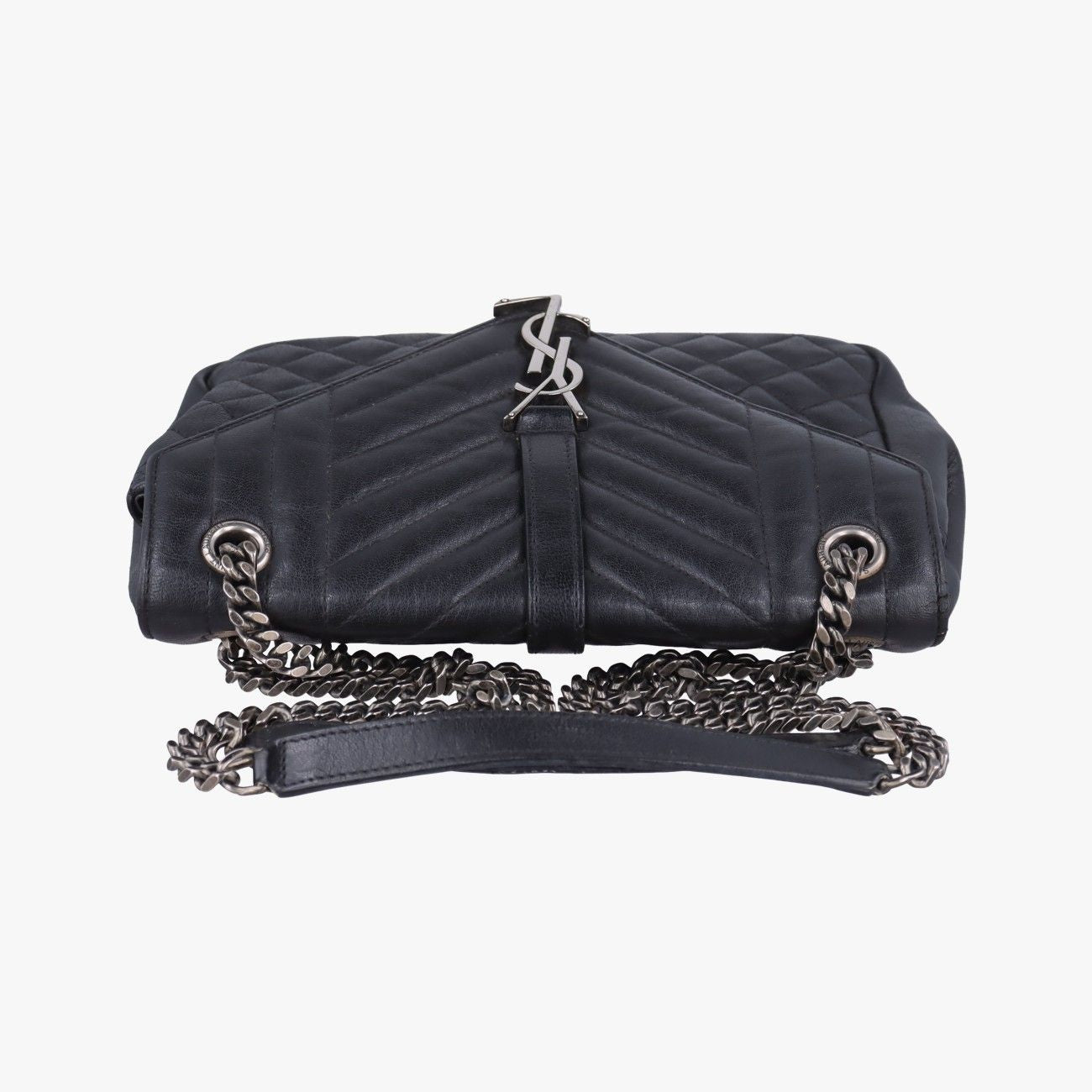 Saint Laurent Envelope Black Leather Shoulder — view 8