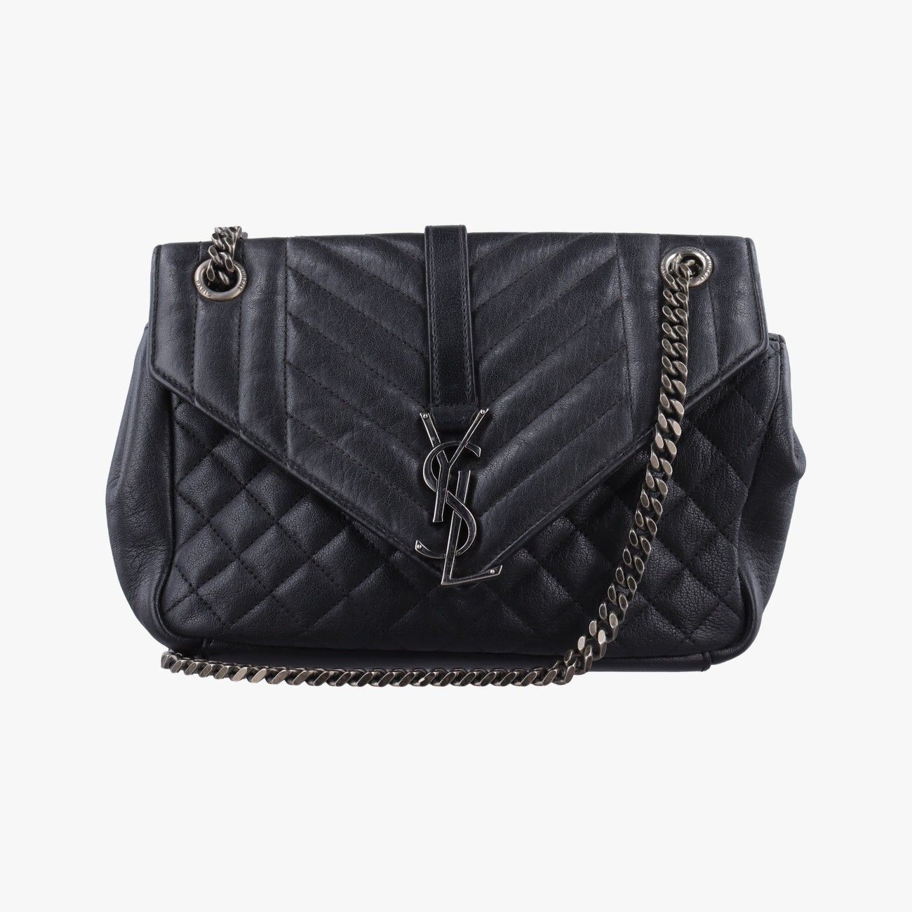 Saint Laurent Envelope Black Leather Shoulder