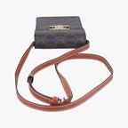 Celine Triomphe Brown Canvas Shoulder — view 8