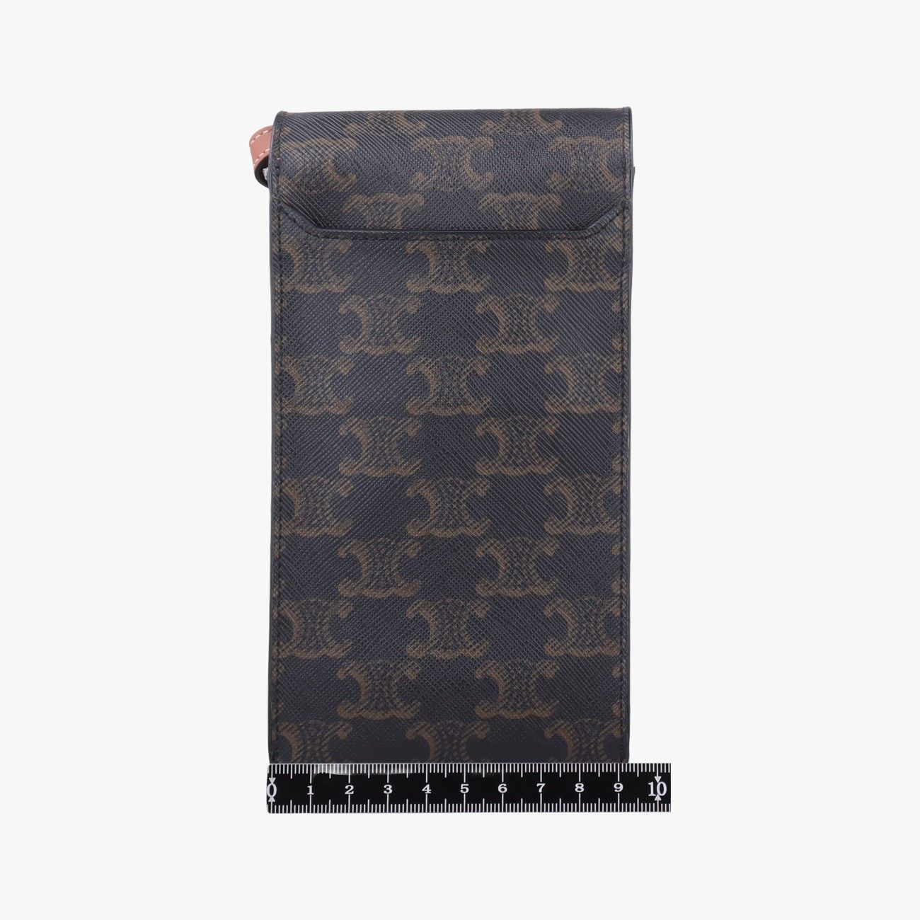 Celine Triomphe Brown Canvas Shoulder — view 2