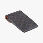 Celine Triomphe Brown Canvas Shoulder — view 7
