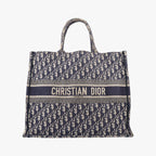 Dior Book Tote Navy Jacquard