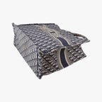 Dior Book Tote Navy Jacquard — view 4