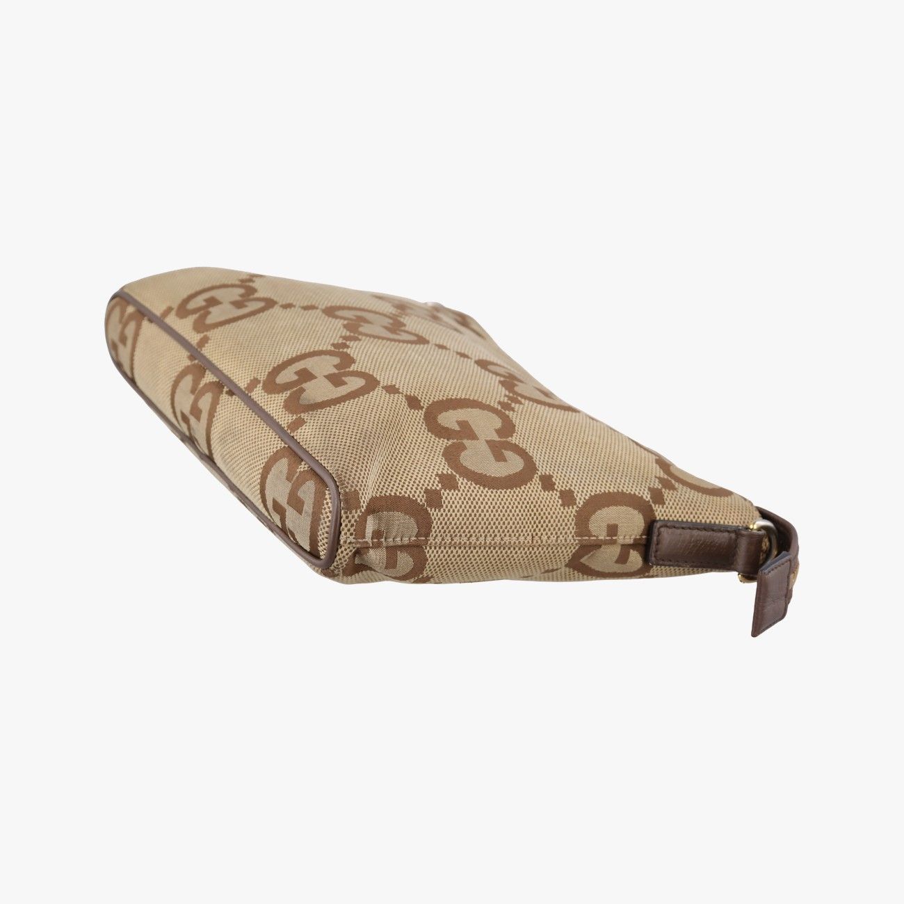Gucci Jumbo GG Camel Ebony Canvas Leather Shoulder — view 4