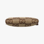Gucci Jumbo GG Camel Ebony Canvas Leather Shoulder — view 3