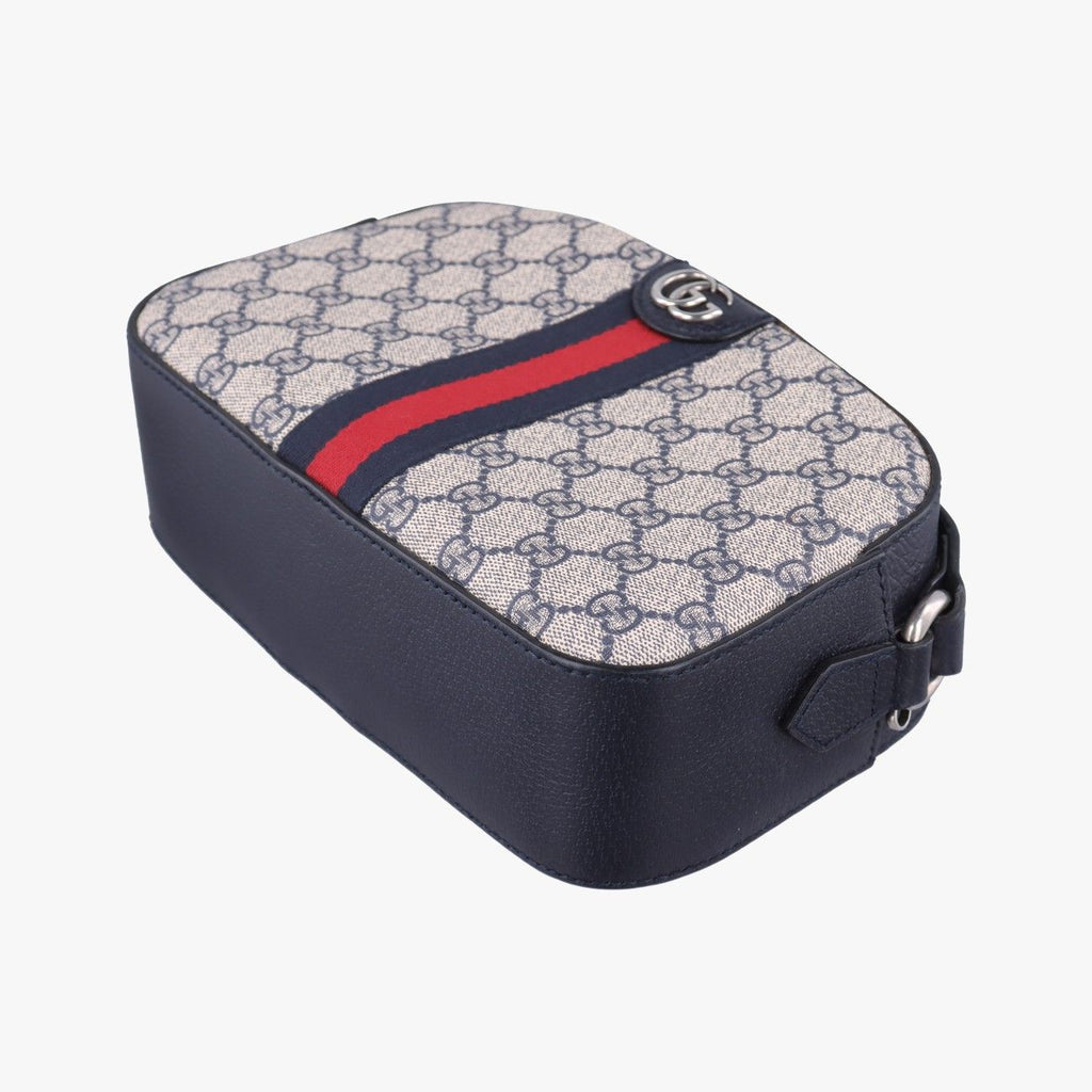 Gucci Ophidia Beige Black Multicolor Canvas Leather Shoulder — view 4
