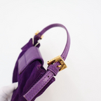 Fendi Mini Croissant Suede Leather Gold Shoulder — view 9