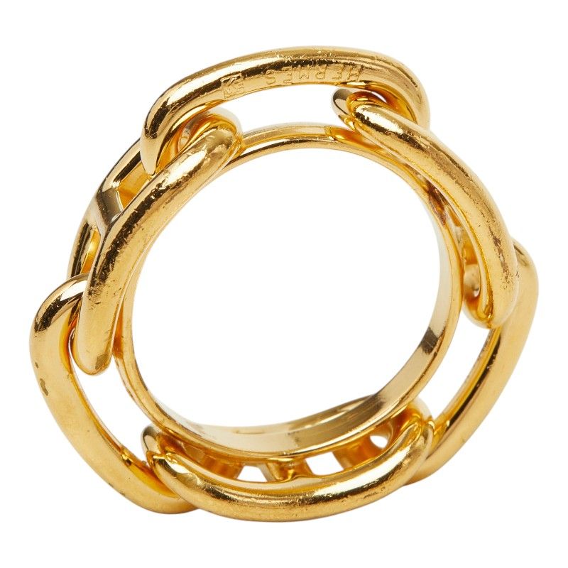 Hermes Chaine D'ancre Lucade Legato Scarf Ring Gold Plated — view 5