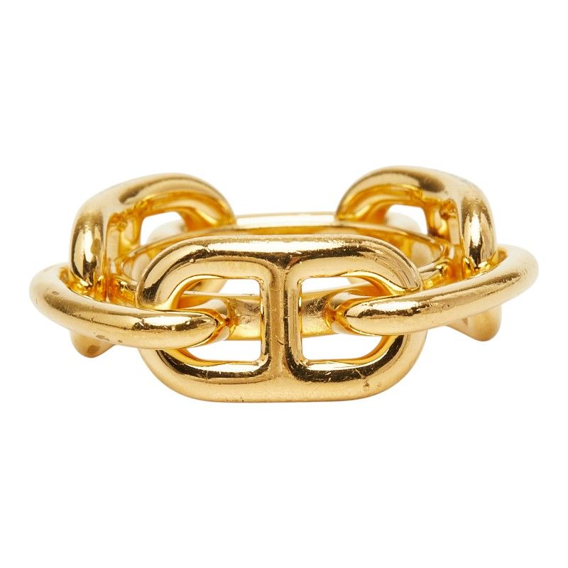 Hermes Chaine D'ancre Lucade Legato Scarf Ring Gold Plated — view 2