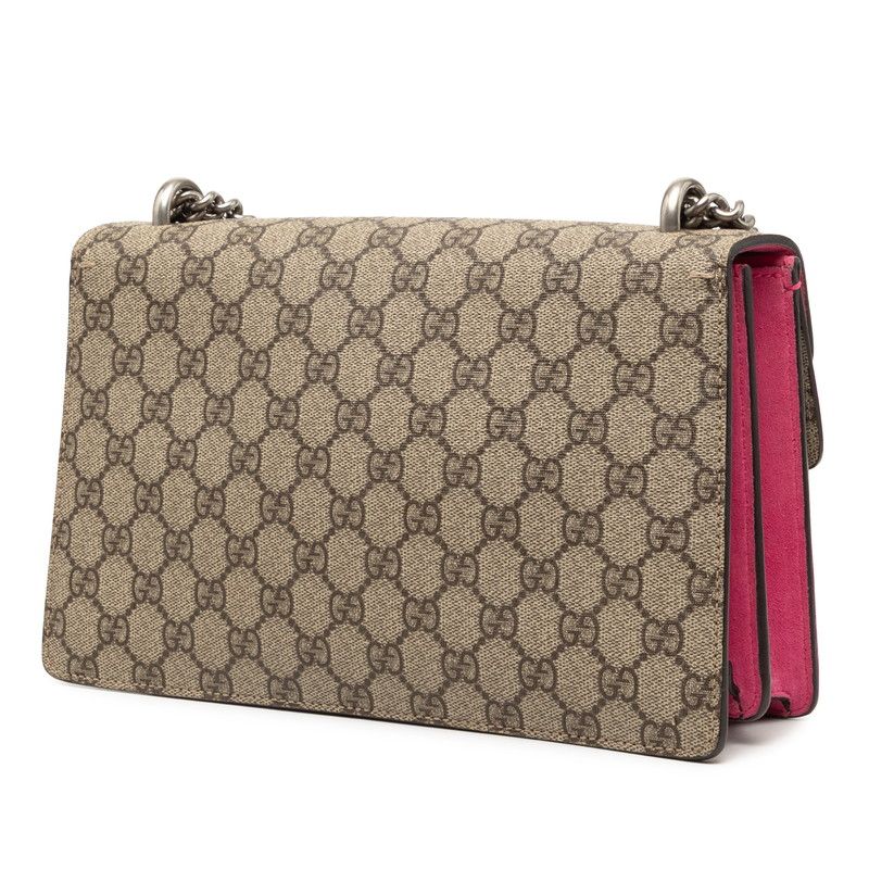 Gucci GG Supreme Dionysus Chain Shoulder Bag Beige Pink Suede — view 2