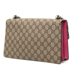 Gucci GG Supreme Dionysus Chain Shoulder Bag Beige Pink Suede — view 2