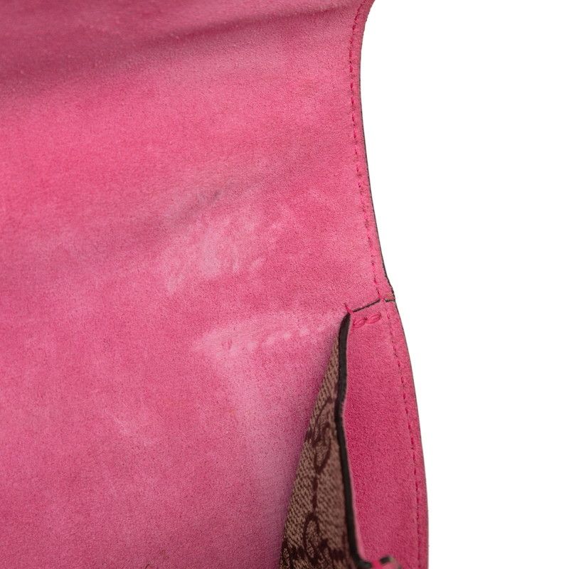 Gucci GG Supreme Dionysus Chain Shoulder Bag Beige Pink Suede — view 5