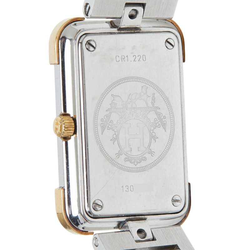 Hermes Croajour Watch Gold Silver Stainless Steel — view 6