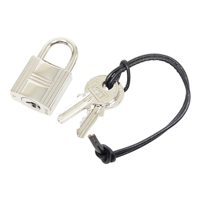 Hermes Cadena Padlock Key Set Silver Metal 1 — view 6
