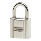 Hermes Cadena Padlock Key Set Silver Metal 1