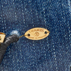 Chanel Large Camellia Denim Style Brooch Blue — view 3