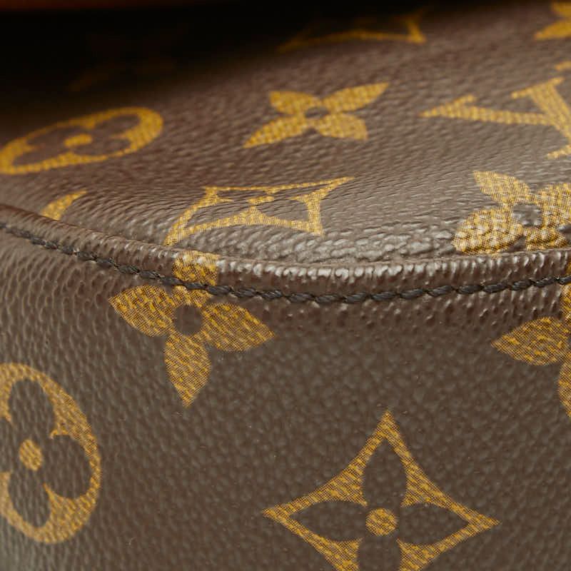 Louis Vuitton Monogram Saint Cloud MM Crossbody Shoulder Bag Brown Leather — view 5