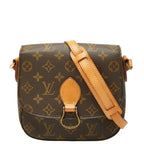 Louis Vuitton Monogram Saint Cloud MM Crossbody Shoulder Bag Brown Leather