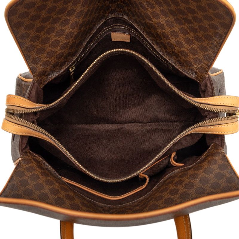 Celine Macadam Boston Bag Brown Leather — view 4