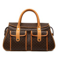 Celine Macadam Boston Bag Brown Leather