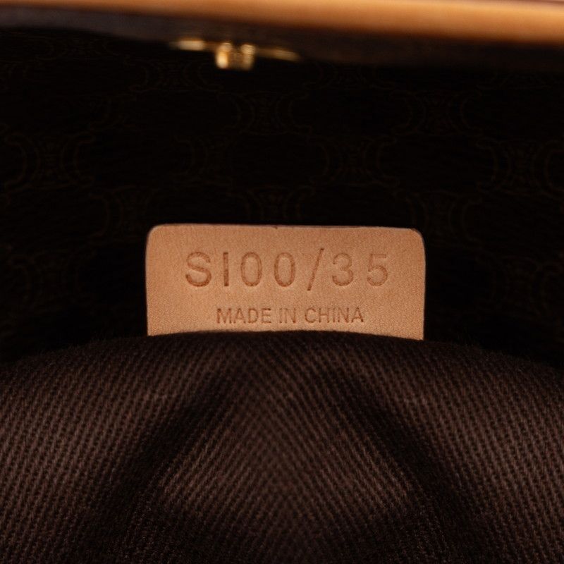 Celine Macadam Boston Bag Brown Leather — view 6