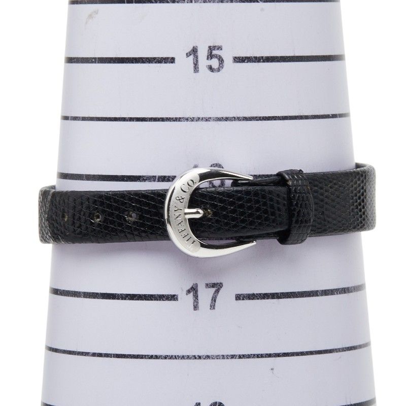 Tiffany & Co Atlas Watch Silver Black Leather — view 8