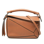 Loewe Puzzle Mini 2-Way Shoulder Bag Brown Leather