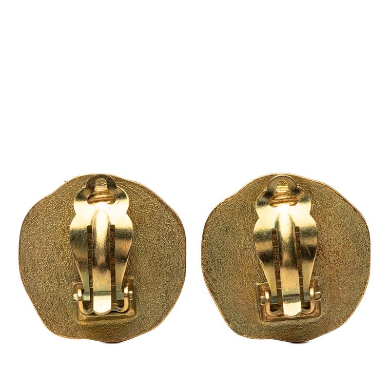 Chanel CC Logo Vintage Earrings Gold Plated — view 2