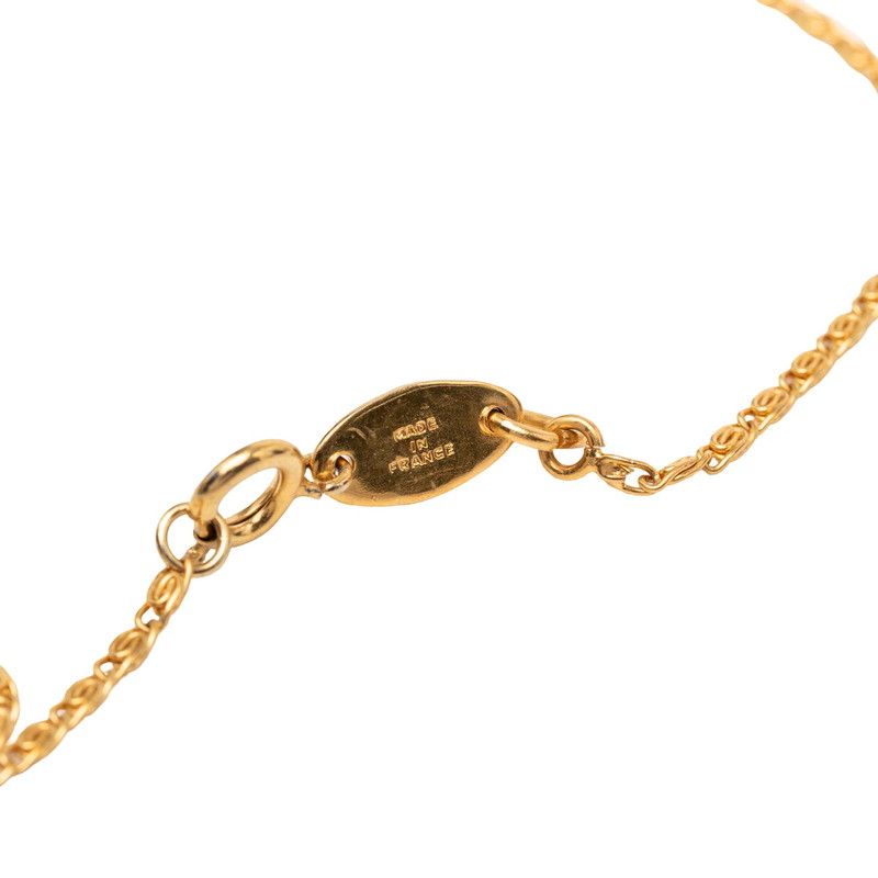 Chanel CC Logo Pendant Gold Rhinestone Plated — view 5