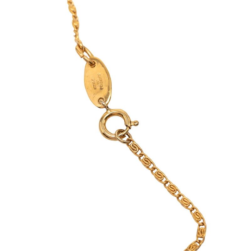 Chanel CC Logo Pendant Gold Rhinestone Plated — view 6