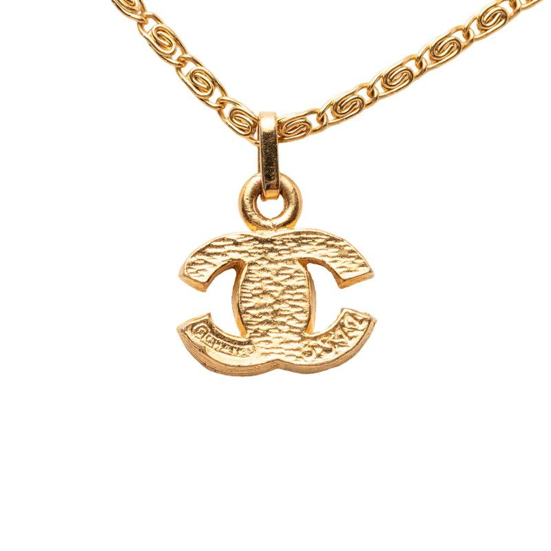 Chanel CC Logo Pendant Gold Rhinestone Plated — view 2