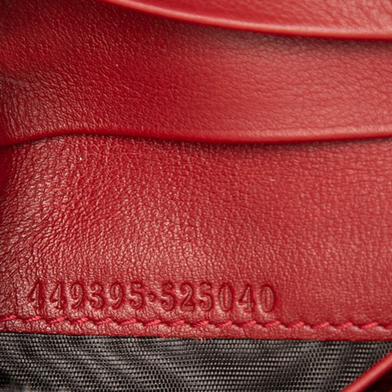 Gucci Micro Guccissima Bifold Wallet Compact Hook Red Leather — view 6