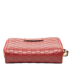 Gucci Micro Guccissima Bifold Wallet Compact Hook Red Leather — view 3