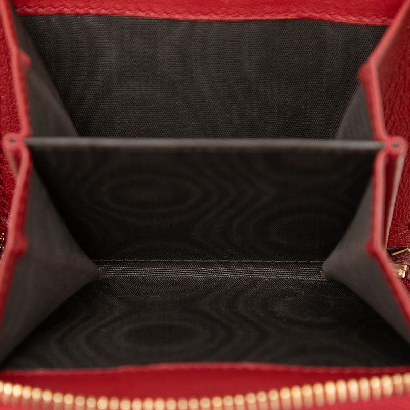 Gucci Micro Guccissima Bifold Wallet Compact Hook Red Leather — view 5