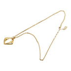 Saint Laurent Chain Square Pendant Gold Plated Rhinestone — view 4