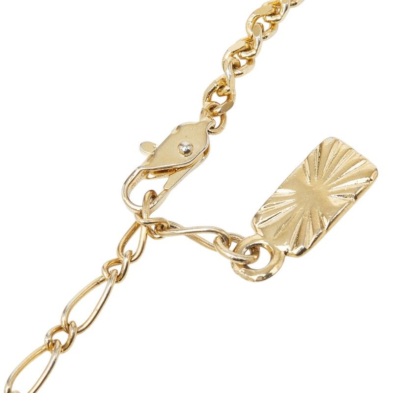 Saint Laurent Chain Square Pendant Gold Plated Rhinestone — view 5