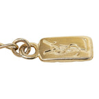 Saint Laurent Chain Square Pendant Gold Plated Rhinestone — view 6