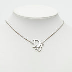 Dior Logo Chain Pendant Silver Metal — view 7