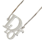 Dior Logo Chain Pendant Silver Metal