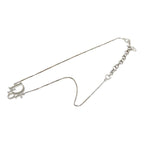 Dior Logo Chain Pendant Silver Metal — view 4