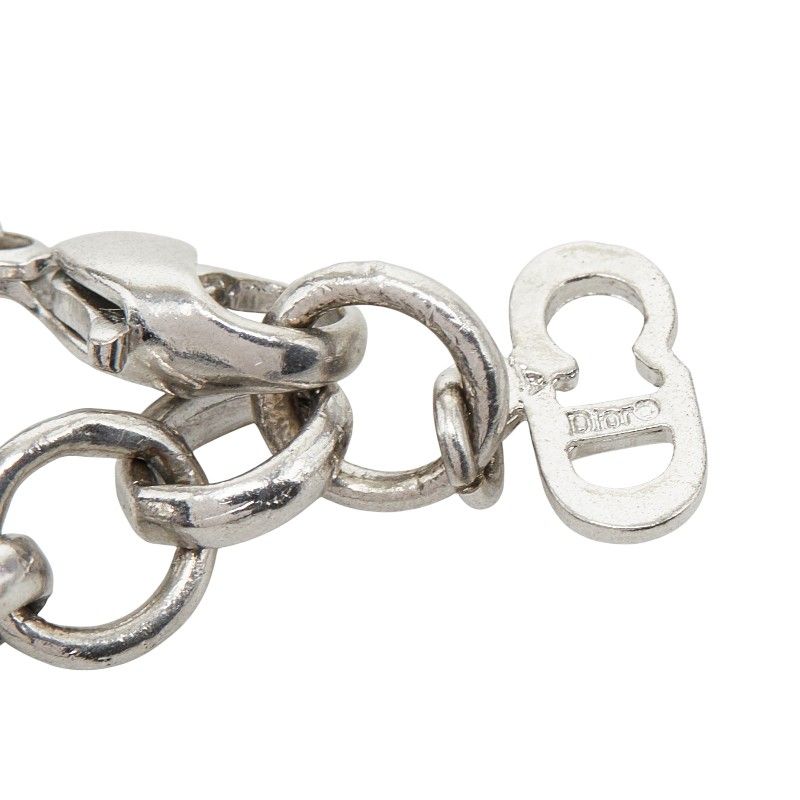 Dior Logo Chain Pendant Silver Metal — view 6