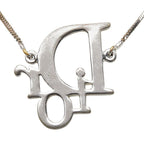 Dior Logo Chain Pendant Silver Metal — view 3