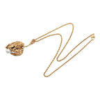 Dior Leaf Motif Chain Pendant Gold Plated Faux Pearl — view 4