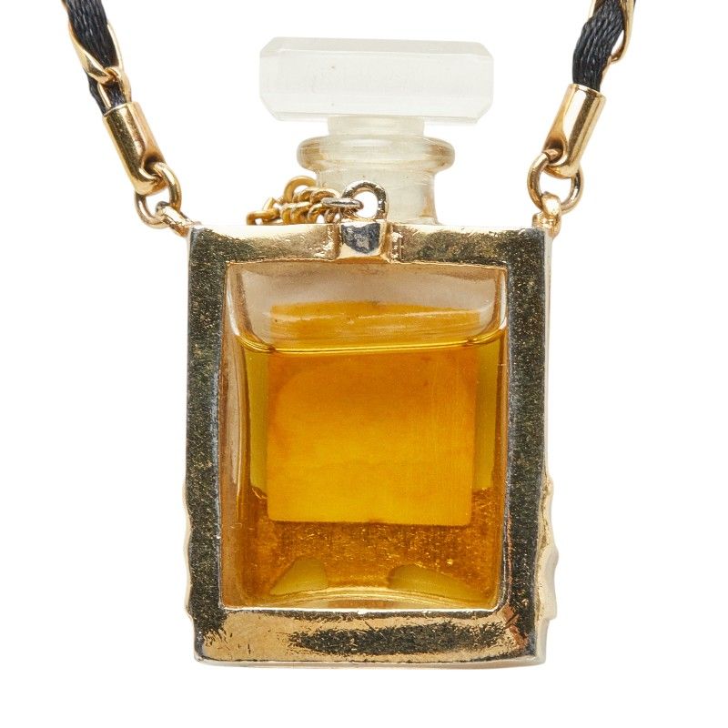 Chanel N°5 Perfume Bottle Chain Pendant Gold Plated — view 3