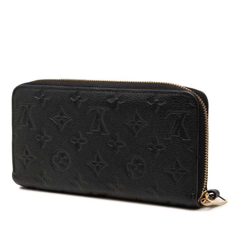 Louis Vuitton Monogram Empreinte Zippy Wallet Zip Around Black Leather — view 2