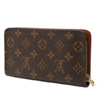 Louis Vuitton Monogram Porte-Monnaie Zip Around Wallet Brown Leather — view 2